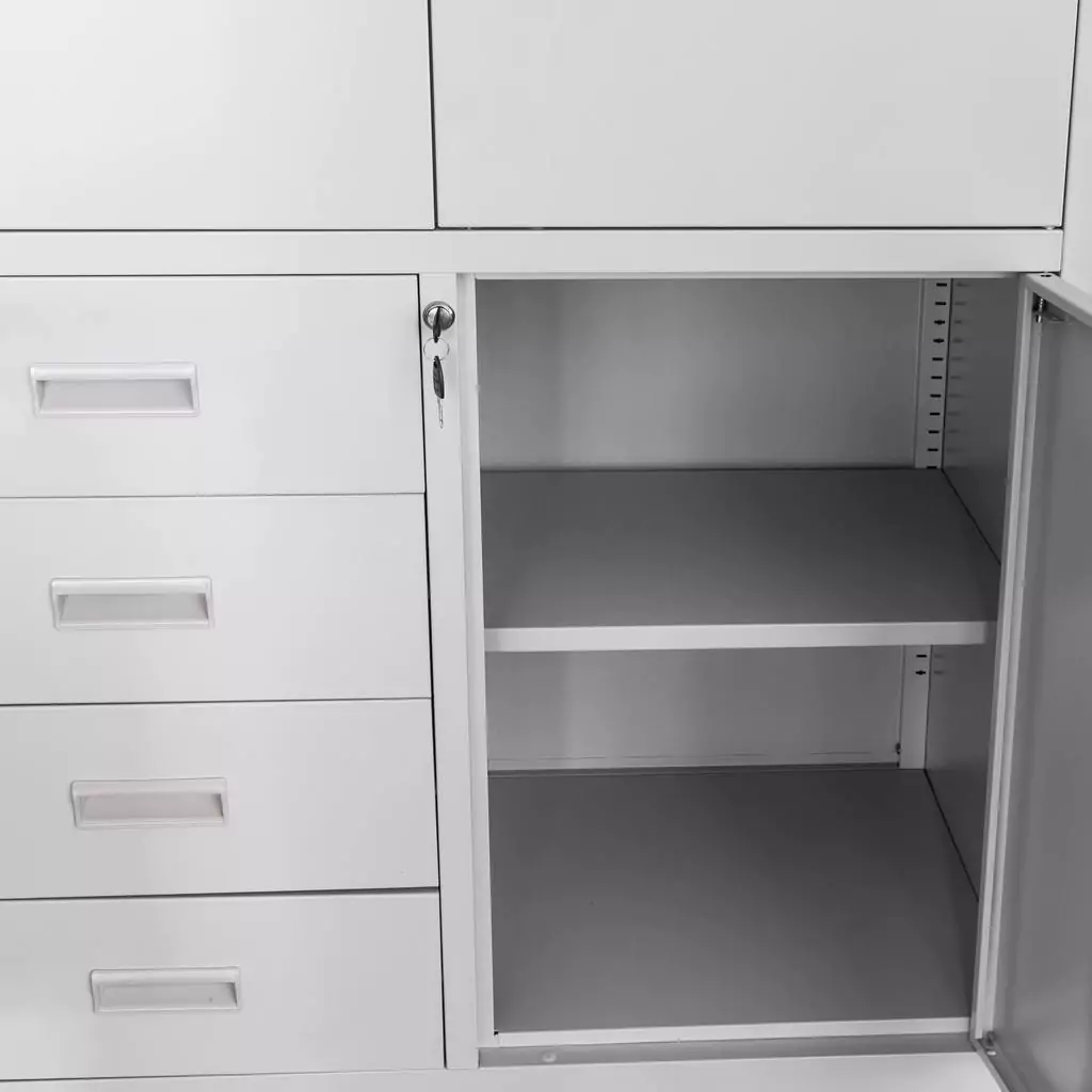 Dulap arhive cu sertare, gri, 90x40x185cm [8]