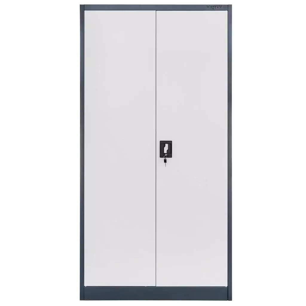 Dulap birou, grafit/gri, 90x40x185cm [2]