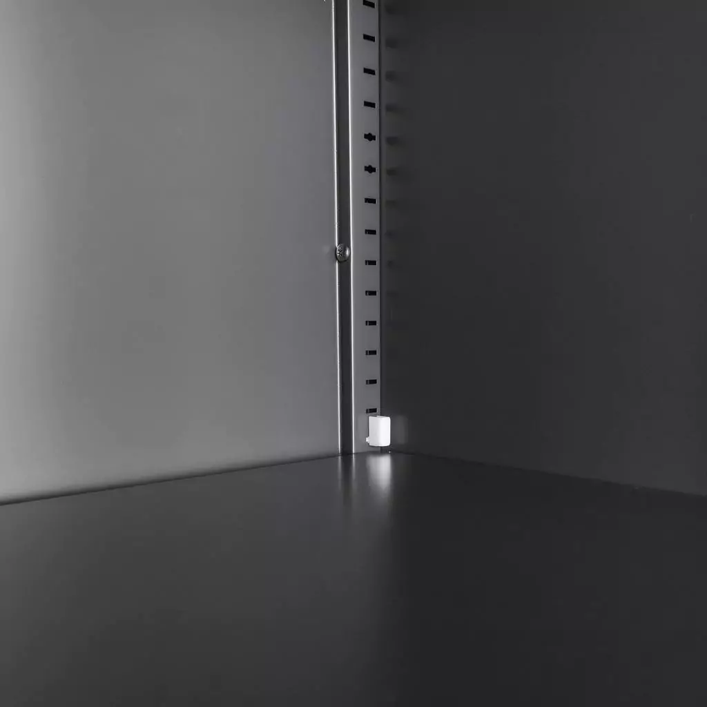Dulap birou usi sticla, grafit/gri, 90x40x185cm [8]
