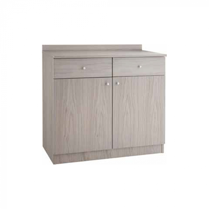 Dulap din PAL melaminat cu 2 usi si 2 sertare, culoare gri-cenusiu, 900x480x950 mm, ML3202SSCE [1]