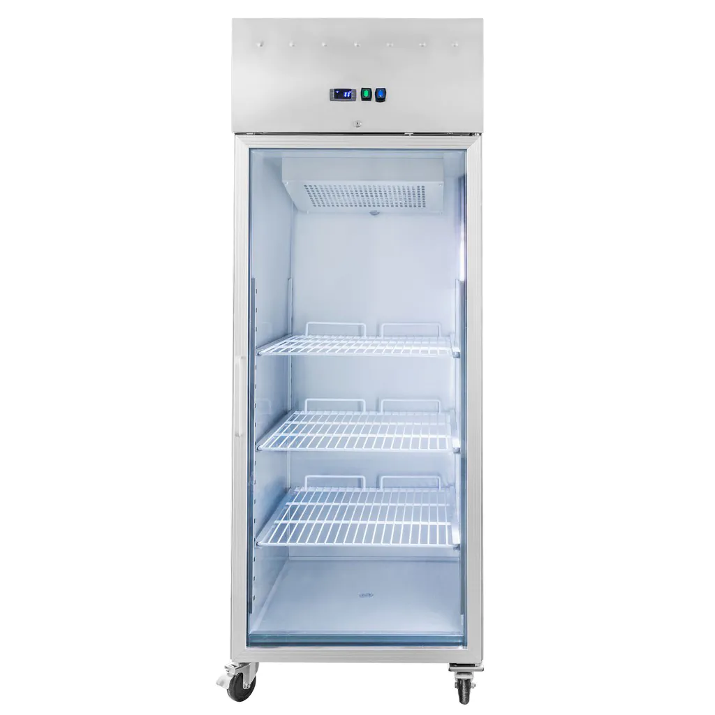 Dulap frigorific cu usa de sticla 537 litri, AISI304, 68cm, 2 usi [2]