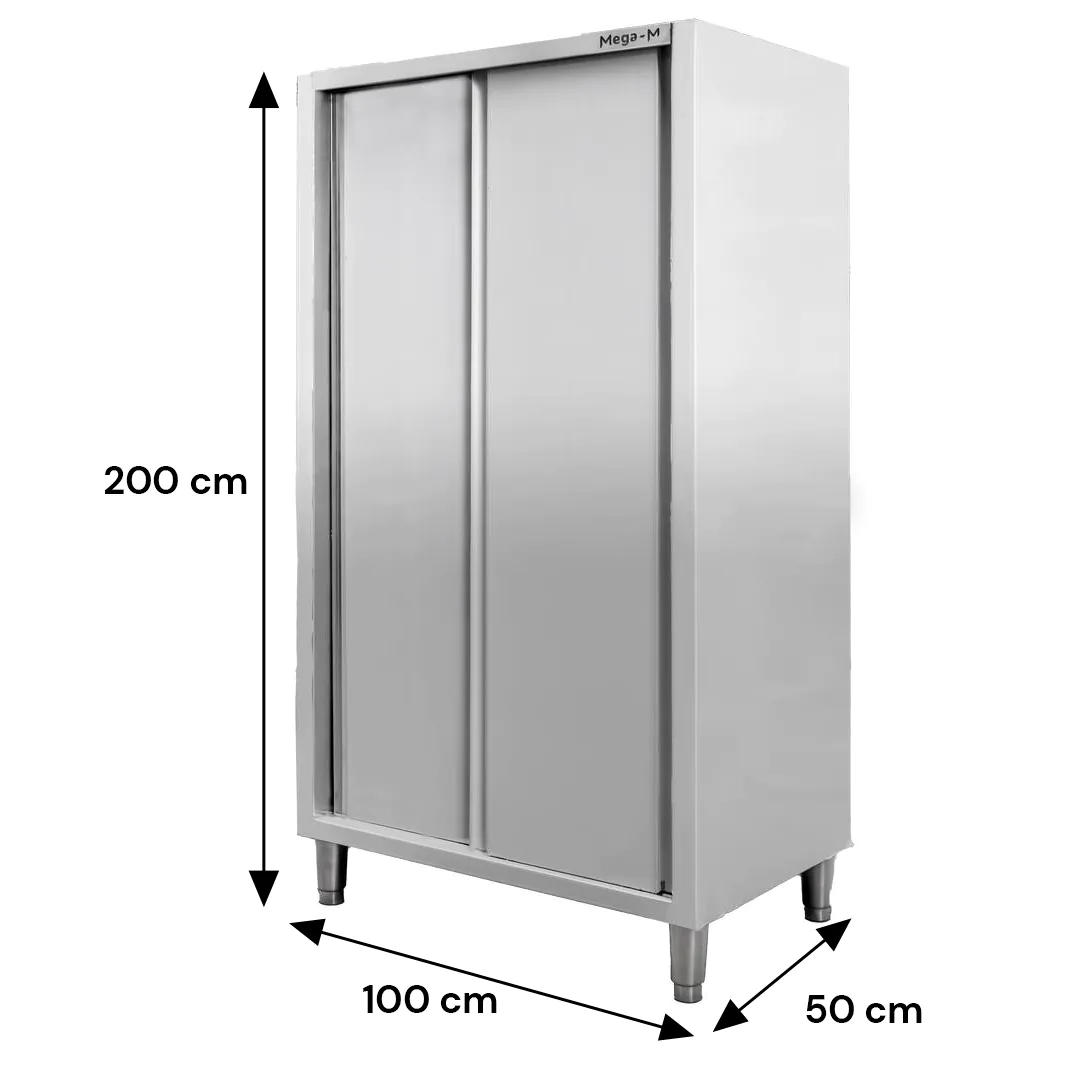Dulap inox 2 usi 100x50x200cm [7]
