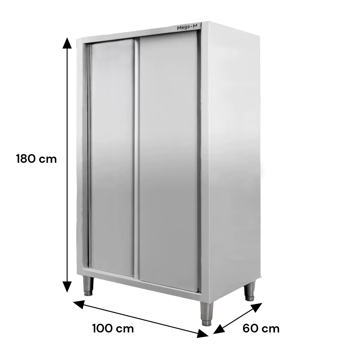 Dulap inox 2 usi 100x60x180cm [7]
