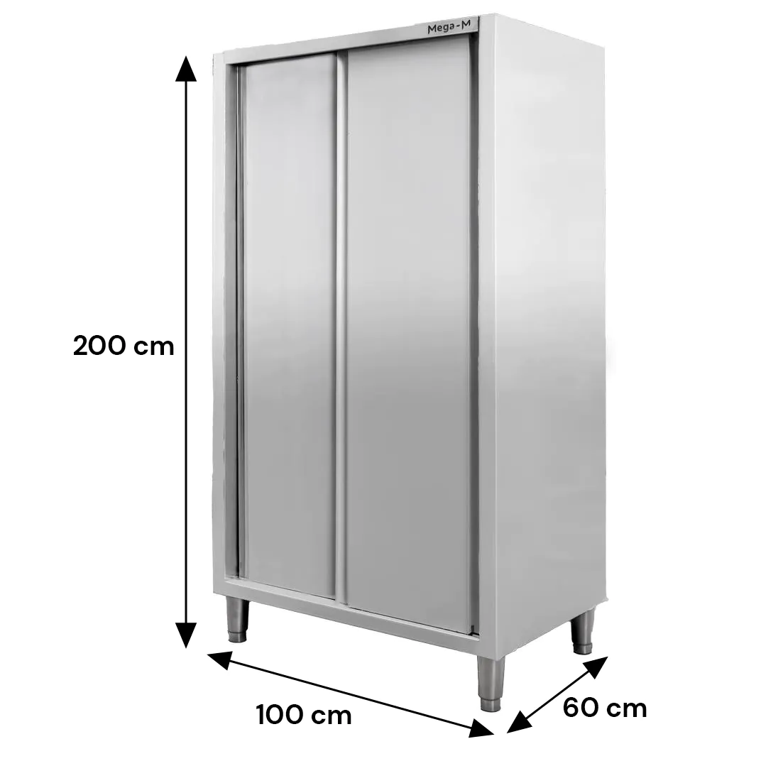 Dulap inox 2 usi 100x60x200cm [7]