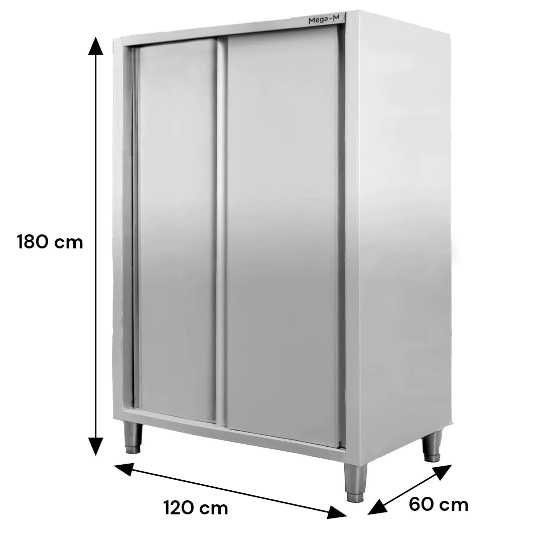 Dulap inox 2 usi 120x60x180cm [7]