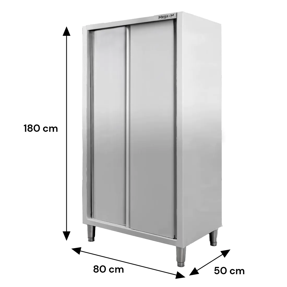 Dulap inox 2 usi 80x50x180cm [7]