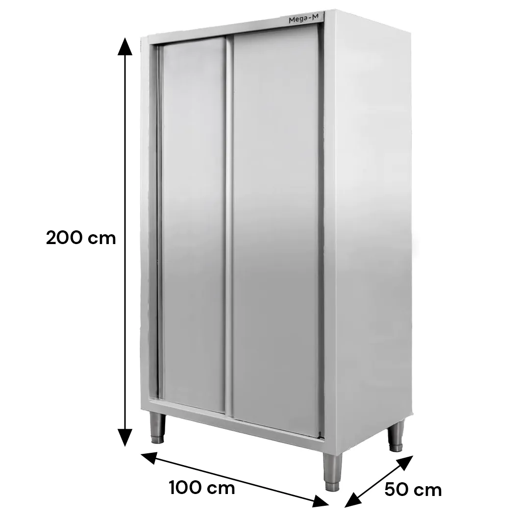 Dulap inox cu usi glisante 100x50x200cm [6]