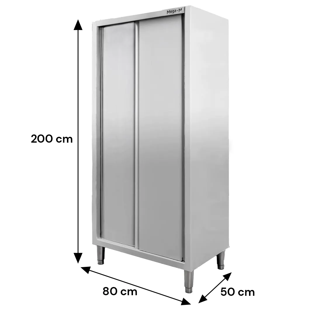 Dulap inox cu usi glisante 80x50x200cm [6]