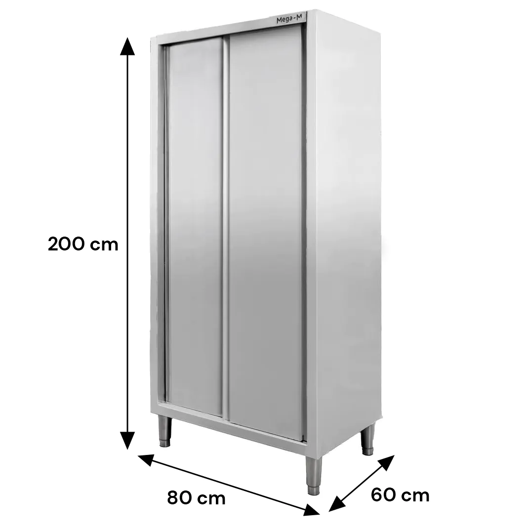 Dulap inox cu usi glisante 80x60x200cm [6]