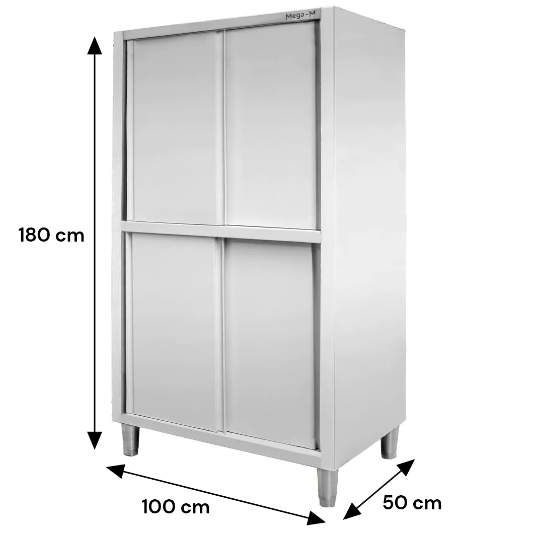 Dulap inox cu usi glisante, fata/verso 100x50x180cm [5]