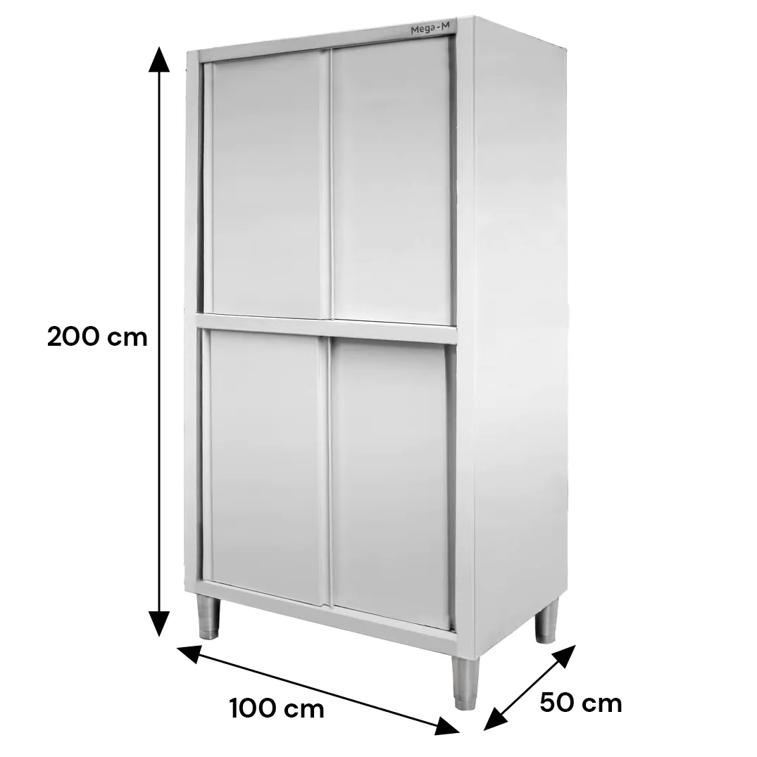 Dulap inox cu usi glisante, fata/verso 100x50x200cm [5]