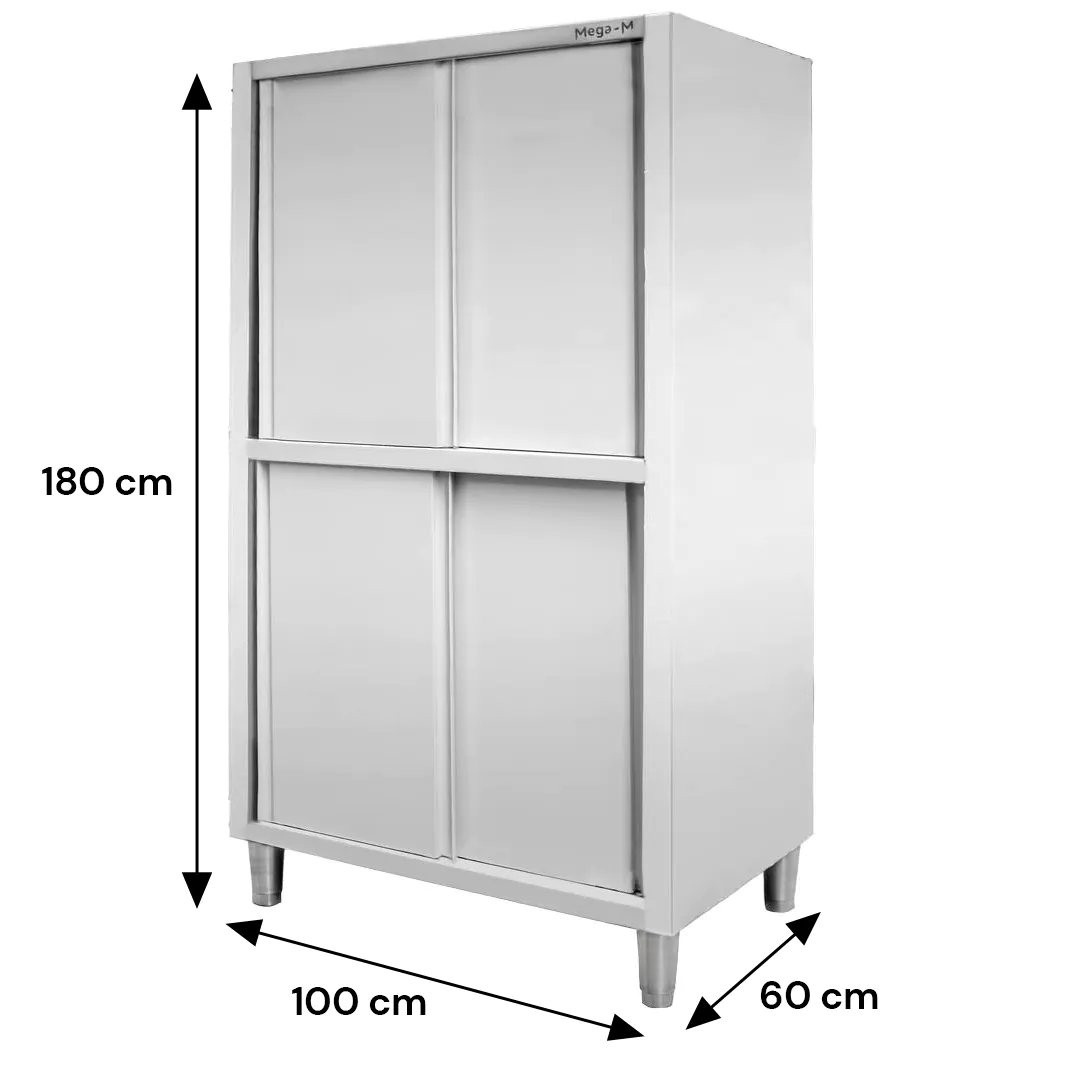 Dulap inox cu usi glisante, fata/verso 100x60x180cm [5]