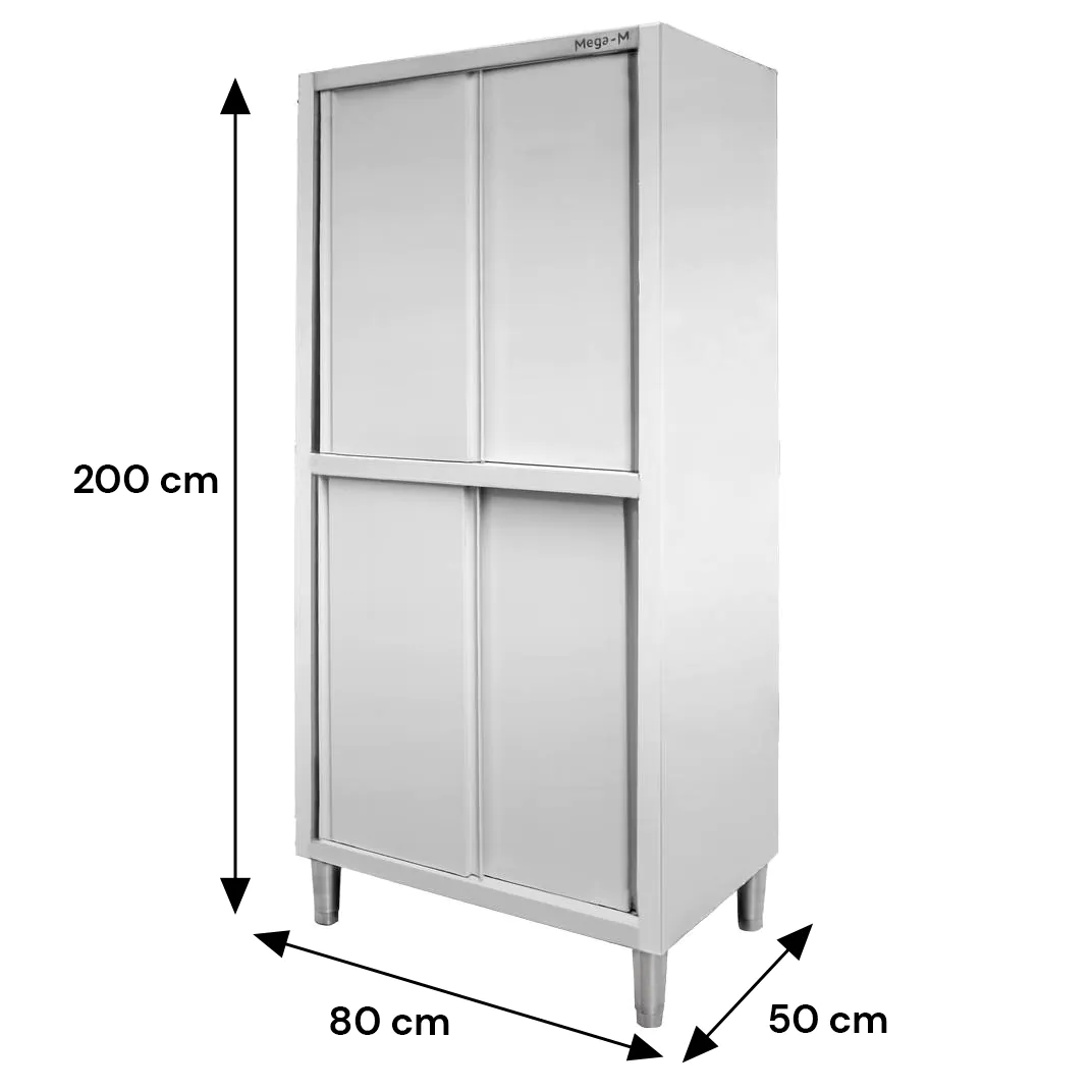 Dulap inox cu usi glisante, fata/verso 80x50x200cm [5]