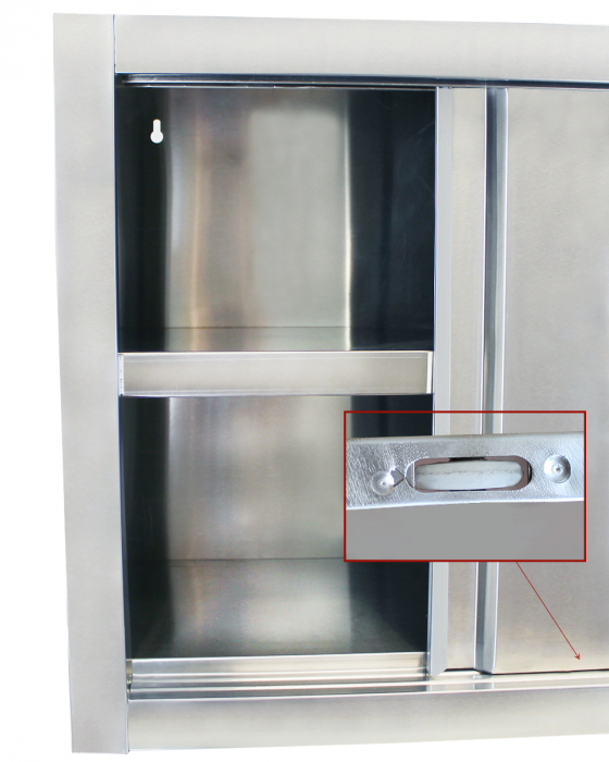 Dulap inox suspendat cu usi glisante 1000x400x650 mm BWS100 [3]