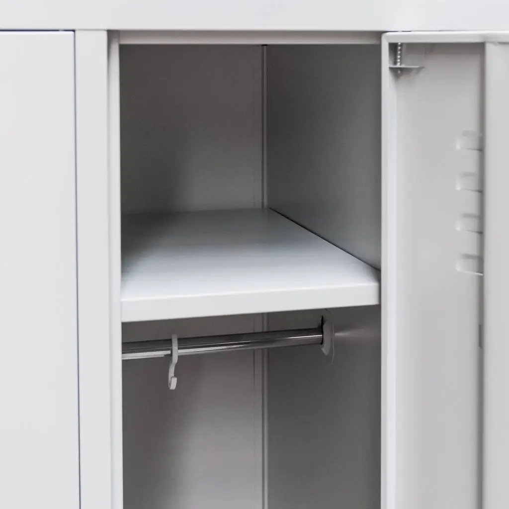 Dulap vestiar 2 usi, gri, 60x50x180cm [8]