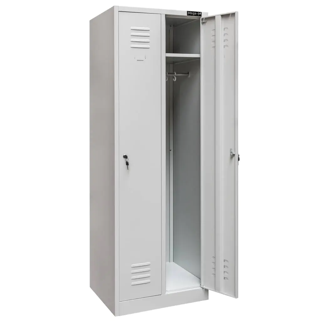 Dulap vestiar 2 usi, gri, 60x50x180cm [6]