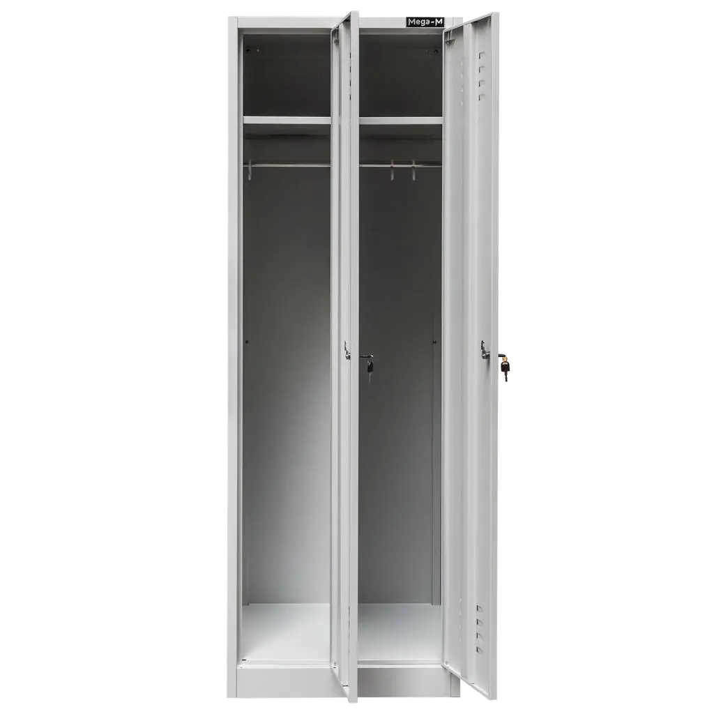 Dulap vestiar 2 usi, gri, 60x50x180cm [7]