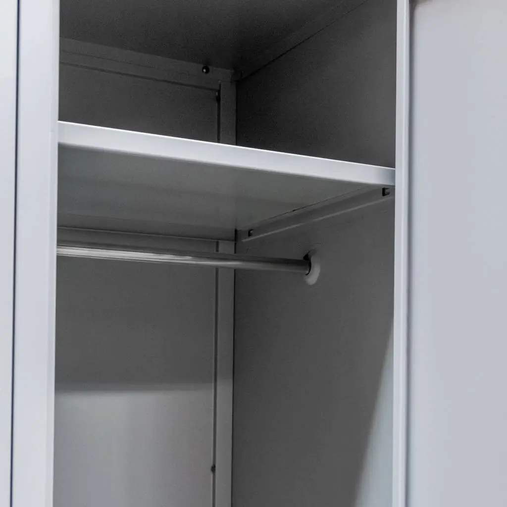 Dulap vestiar 2 usi, gri, 80x50x180cm [3]