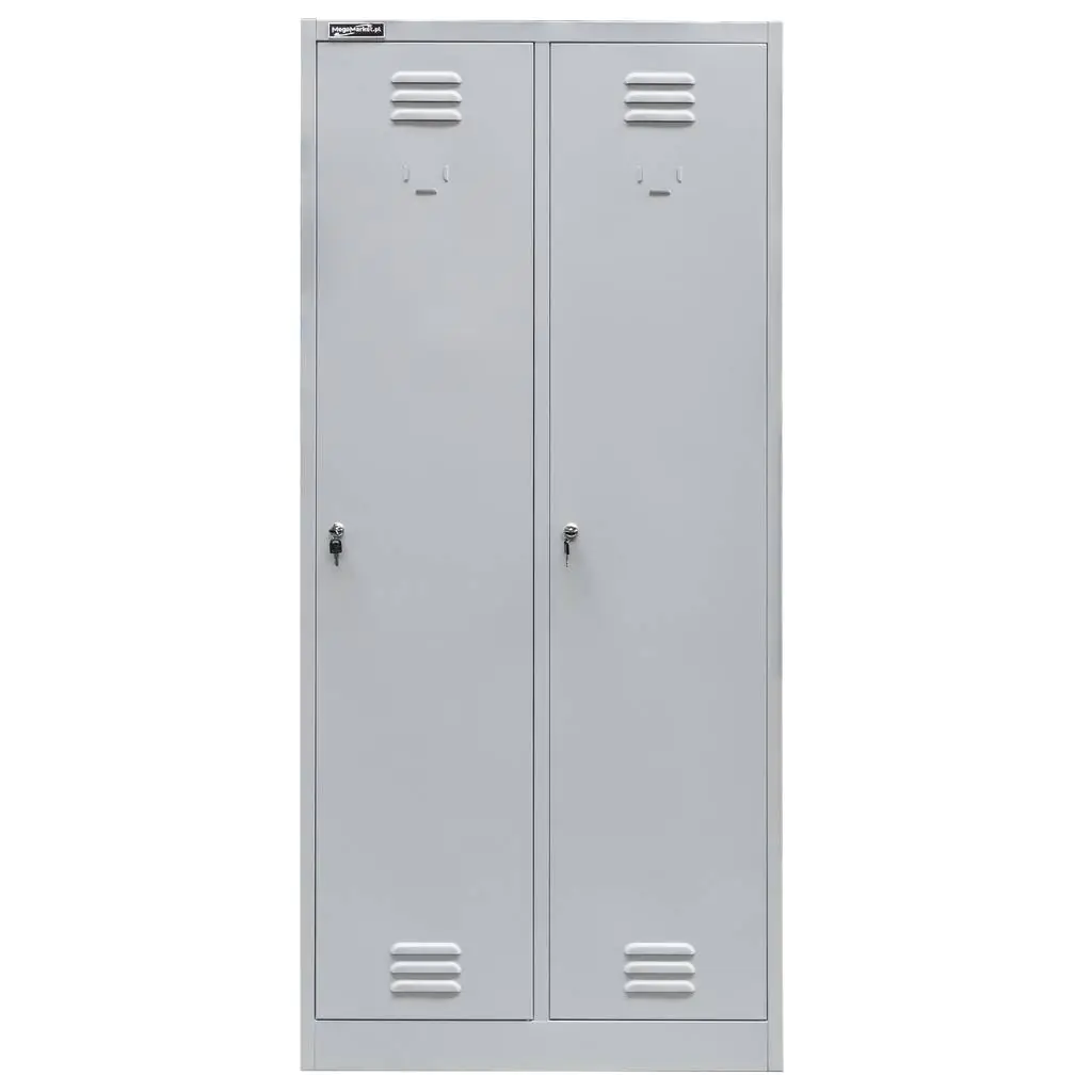 Dulap vestiar 2 usi, gri, 80x50x180cm [6]