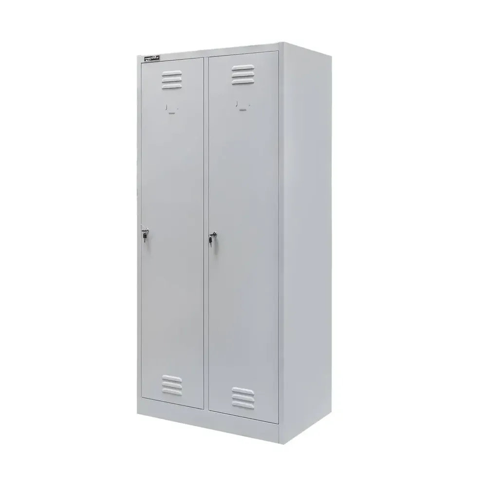 Dulap vestiar 2 usi, gri, 80x50x180cm [1]