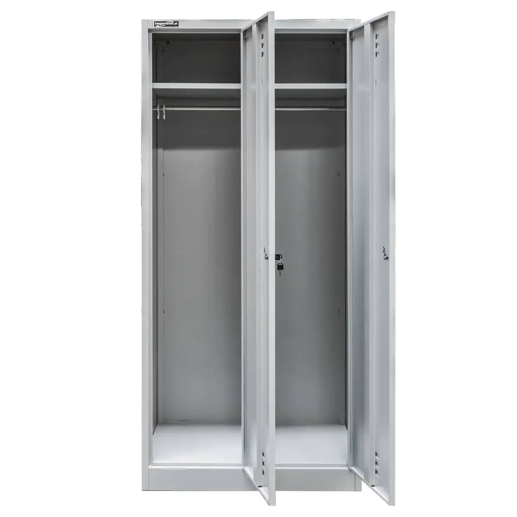 Dulap vestiar 2 usi, gri, 80x50x180cm [2]