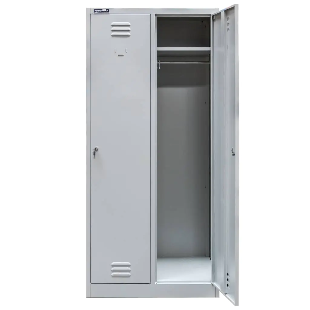 Dulap vestiar 2 usi, gri, 80x50x180cm [7]