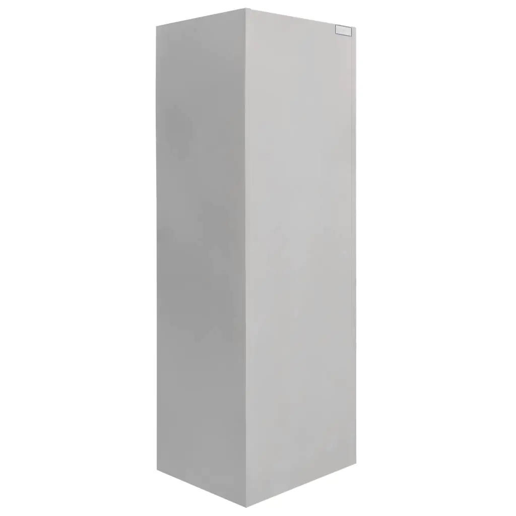 Dulap vestiar 2 usi, gri, cu rafturi, 60x50x180cm [3]