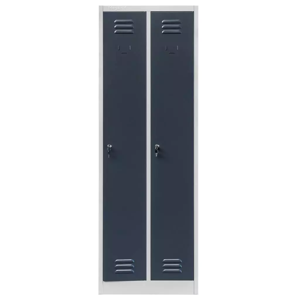 Dulap vestiar 2 usi, gri/grafit, 60x50x180cm [3]