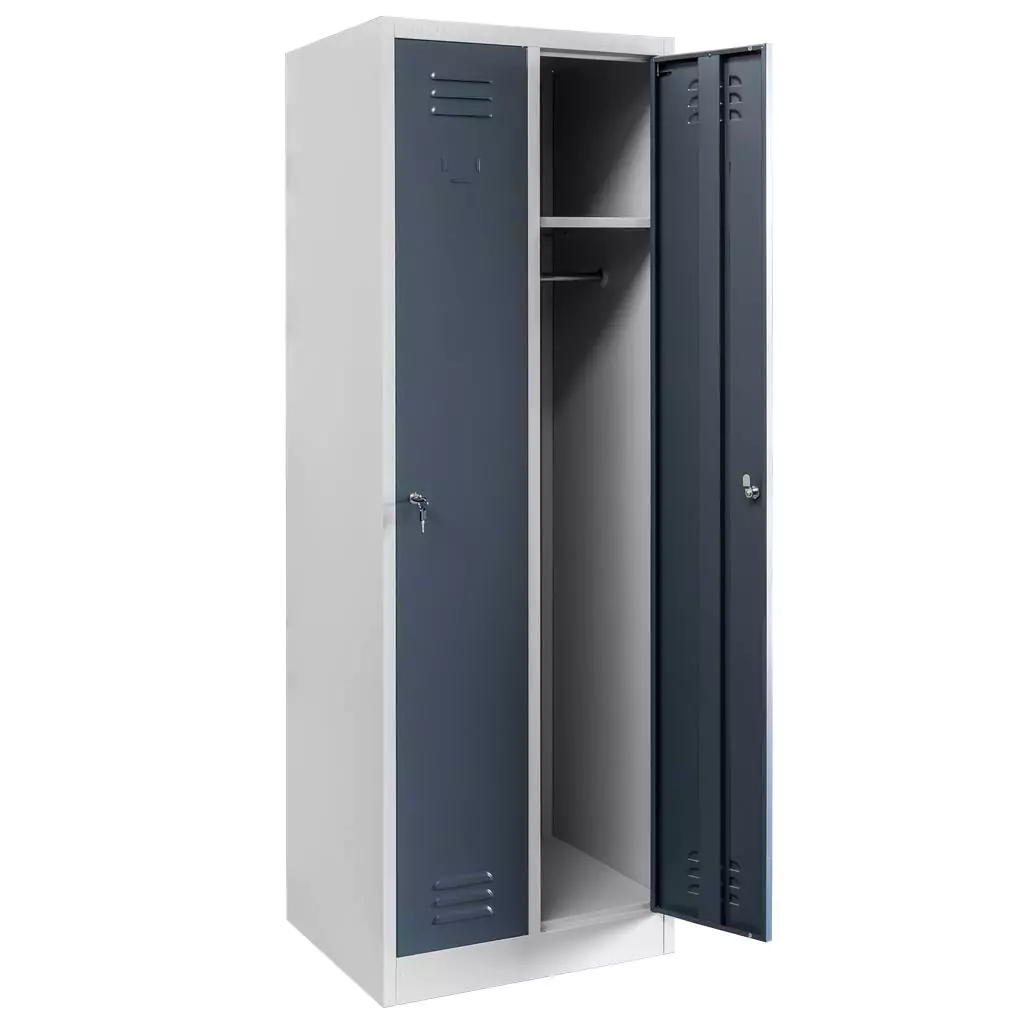 Dulap vestiar 2 usi, gri/grafit, 60x50x180cm [6]