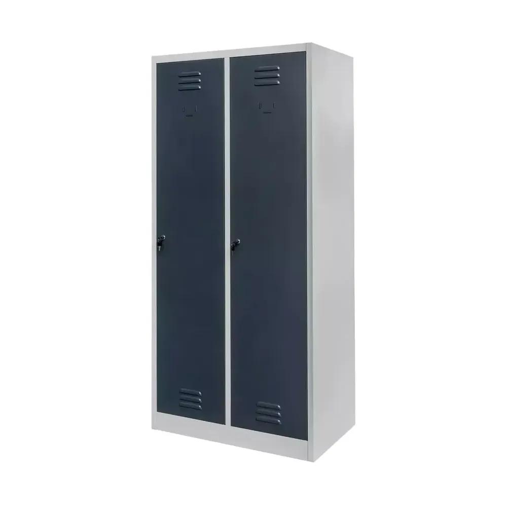 Dulap vestiar 2 usi, gri/grafit, 80x50x180cm [1]