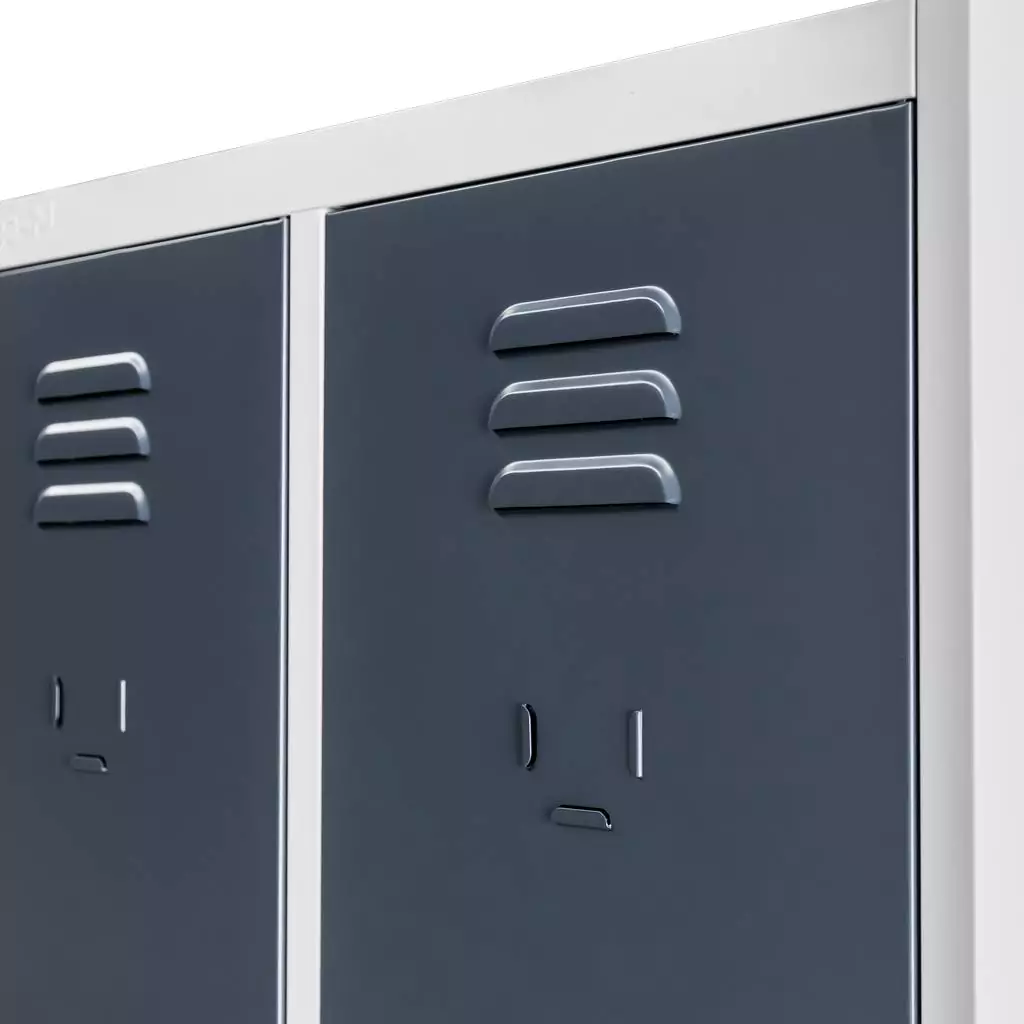 Dulap vestiar 2 usi, gri/grafit, 80x50x180cm [4]