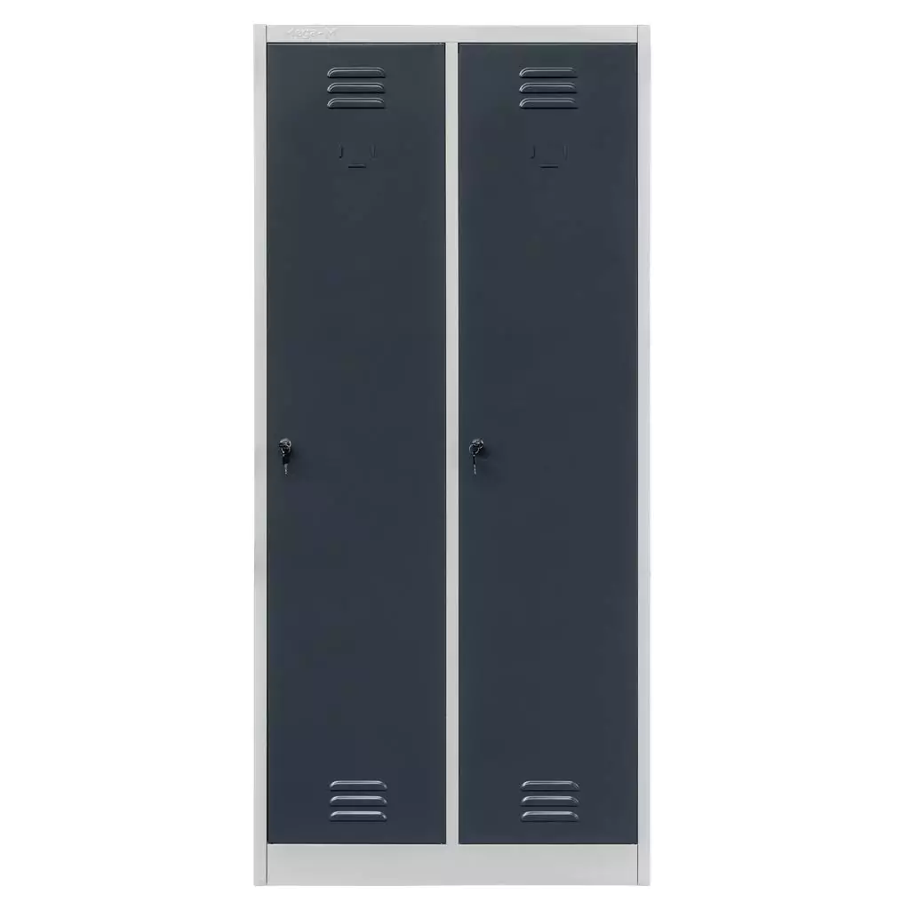 Dulap vestiar 2 usi, gri/grafit, 80x50x180cm [5]