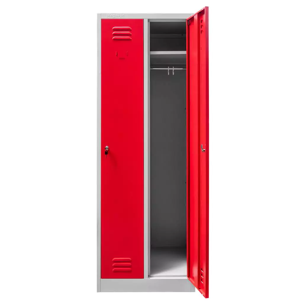 Dulap vestiar 2 usi, gri/rosu, 60x50x180cm [6]