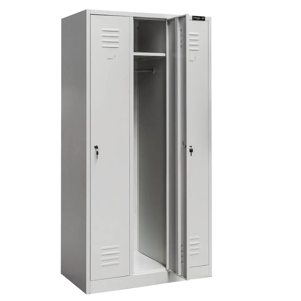 Dulap vestiar 3 usi, gri, 90x50x180cm [6]
