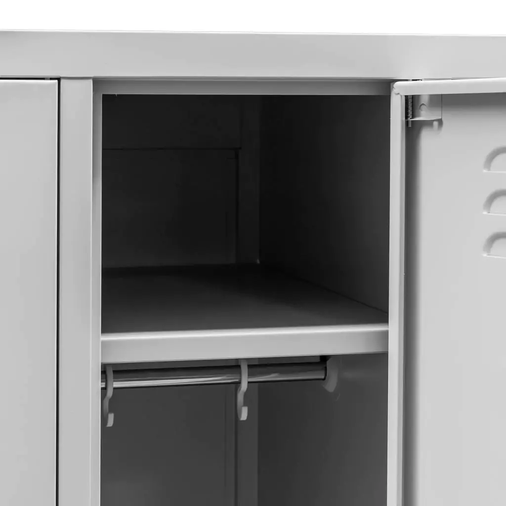 Dulap vestiar 4 usi, gri, 120x50x180cm [5]