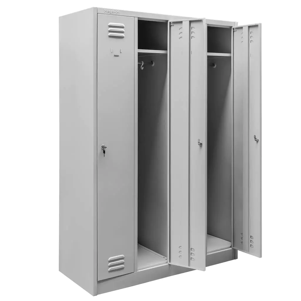 Dulap vestiar 4 usi, gri, 120x50x180cm [6]