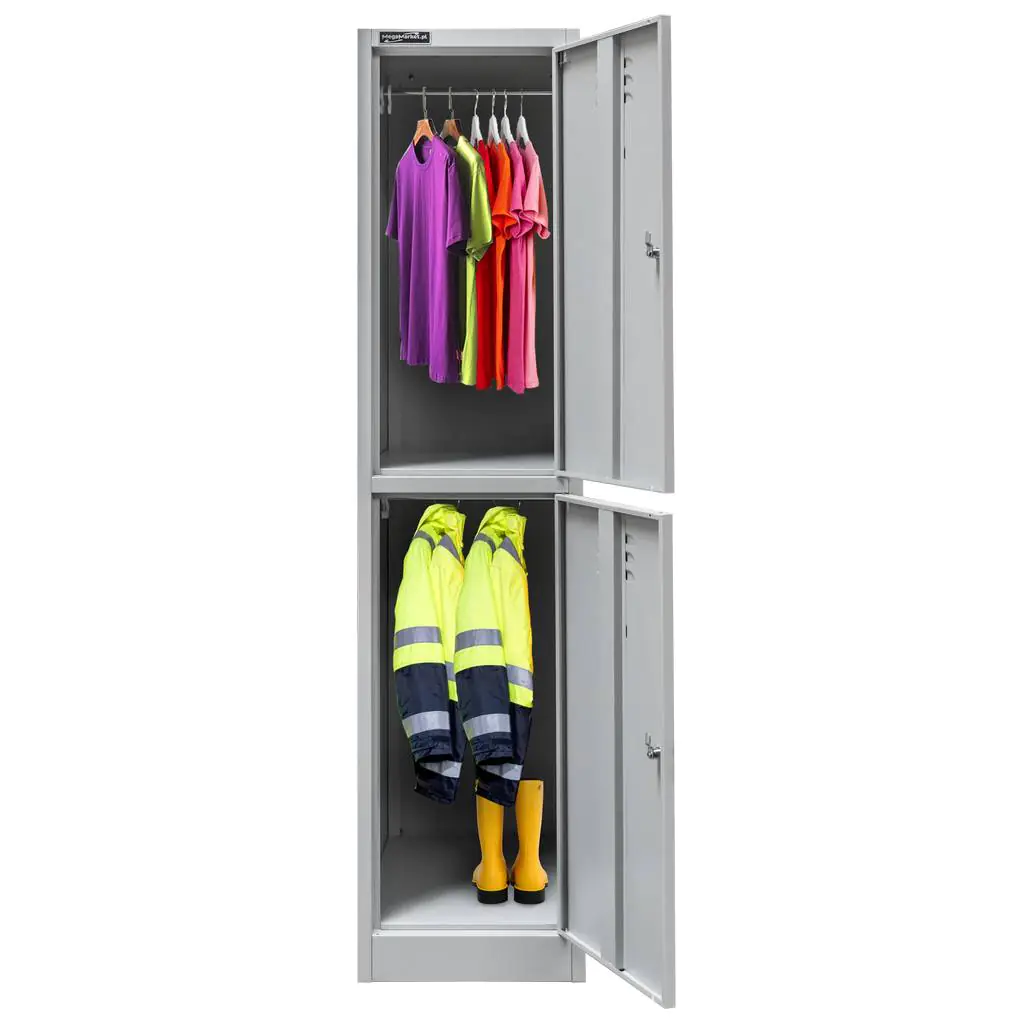Dulap vestiar cu casete 2 usi, gri, 40x50x180cm [5]