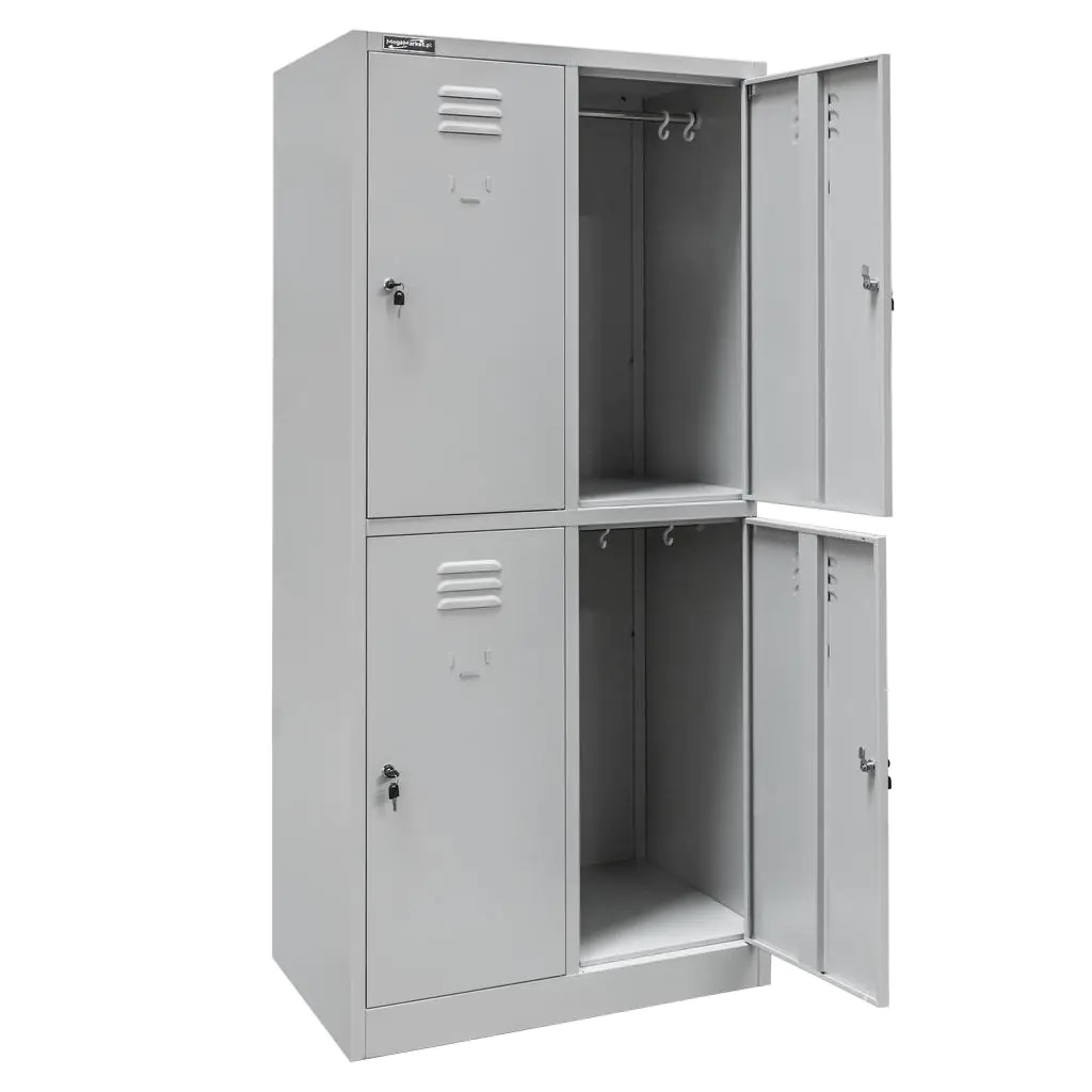 Dulap vestiar cu casete 4 usi, gri, 80x50x180cm [2]