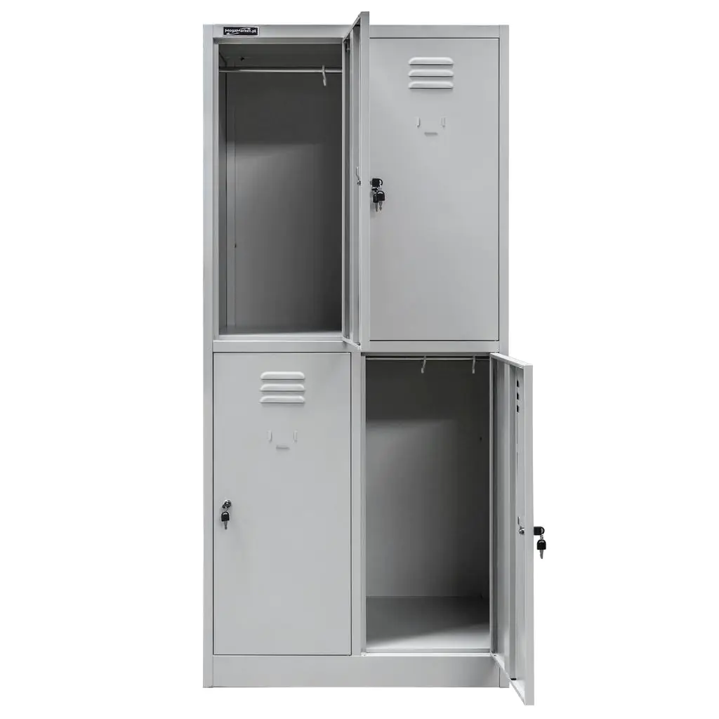 Dulap vestiar cu casete 4 usi, gri, 80x50x180cm [3]
