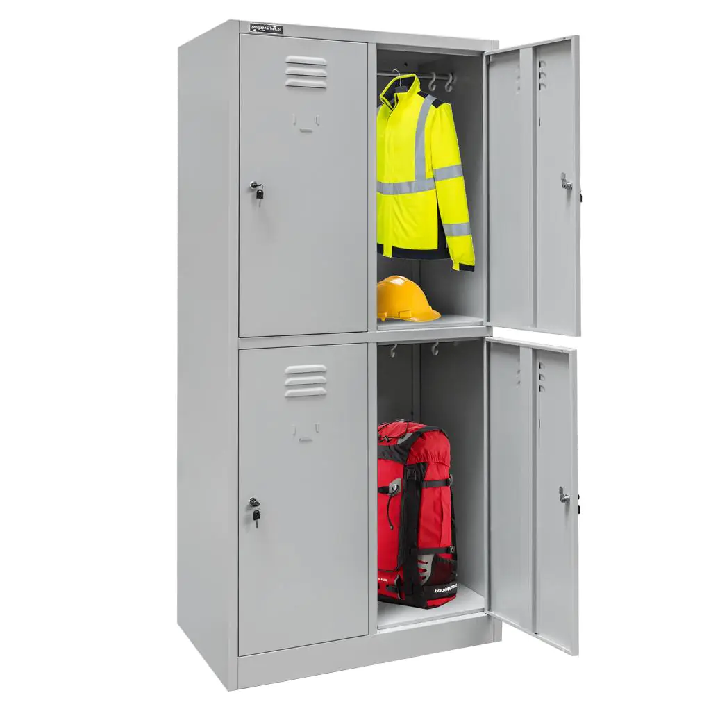 Dulap vestiar cu casete 4 usi, gri, 80x50x180cm [6]