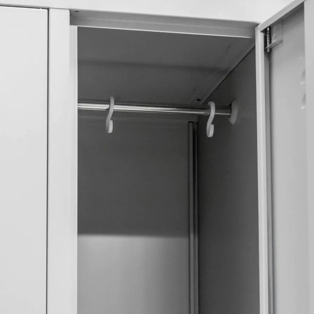 Dulap vestiar cu casete 6 usi, gri, 90x50x180cm [5]