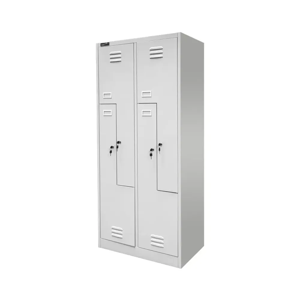 Dulap vestiar tip L 4 usi, gri, 80x50x180cm [1]