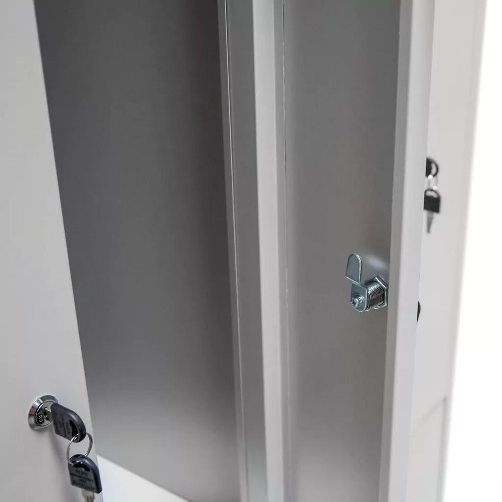 Dulap vestiar tip L 4 usi, gri, 80x50x180cm [2]