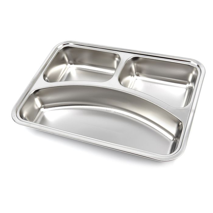 Farfurie 3 compartimente inox, compatibila cu masina de spalat vase [1]
