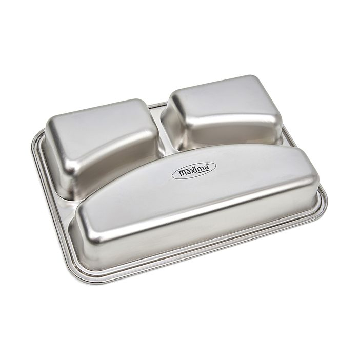 Farfurie 3 compartimente inox, compatibila cu masina de spalat vase [4]