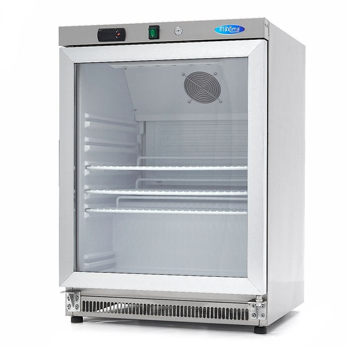 Frigider 200 litri inox cu usa din sticla si racire ventilata [1]