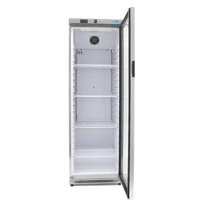 Frigider 400 litri inox cu usa din sticla si control digital [3]