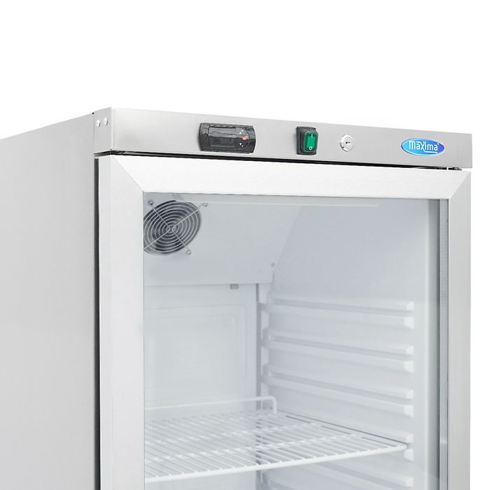 Frigider 400 litri inox cu usa din sticla si control digital [2]