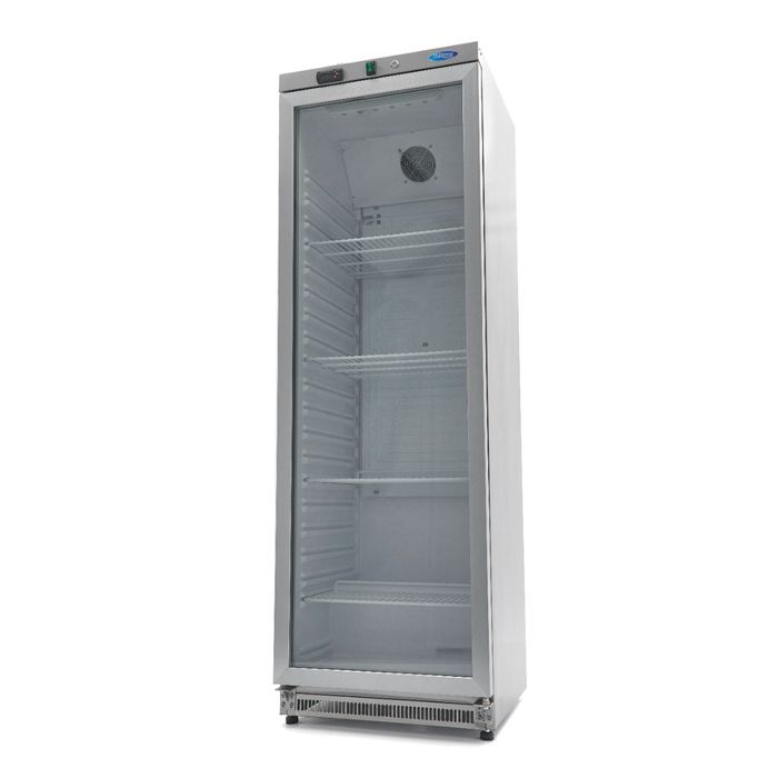 Frigider 400 litri inox cu usa din sticla si control digital [1]