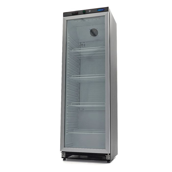 Frigider 400 litri negru cu usa din sticla si 4 rafturi reglabile [1]